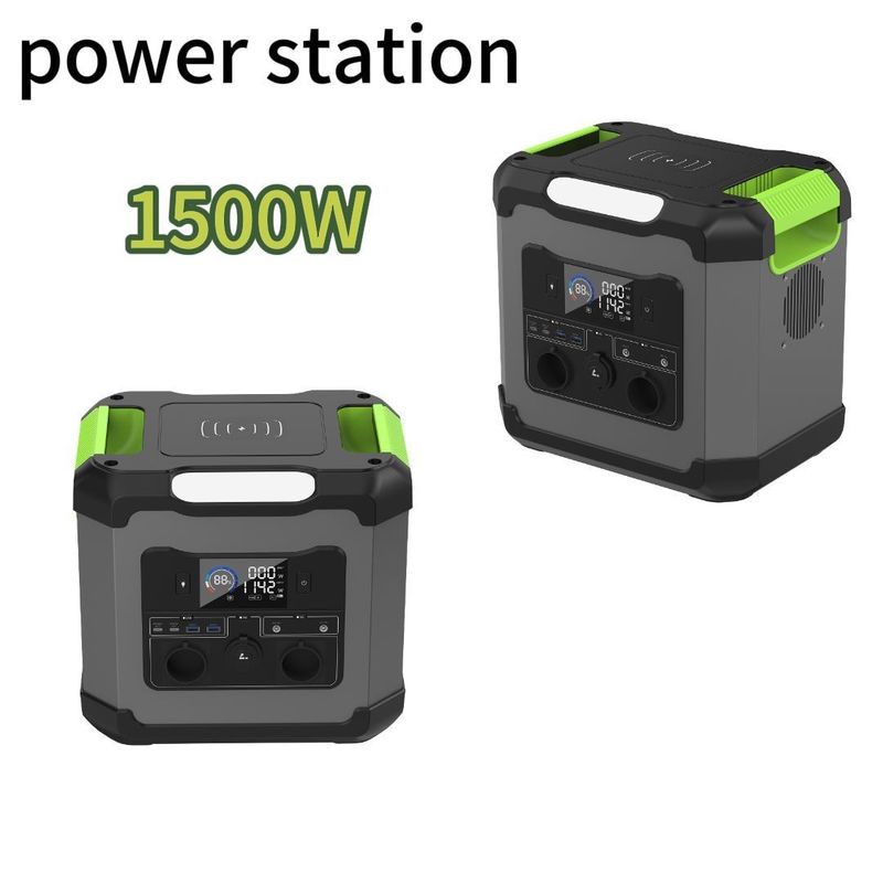 Campeggio all'aperto ST15 1500W Centrale elettrica portatile con carica del pannello solare 110V/220V