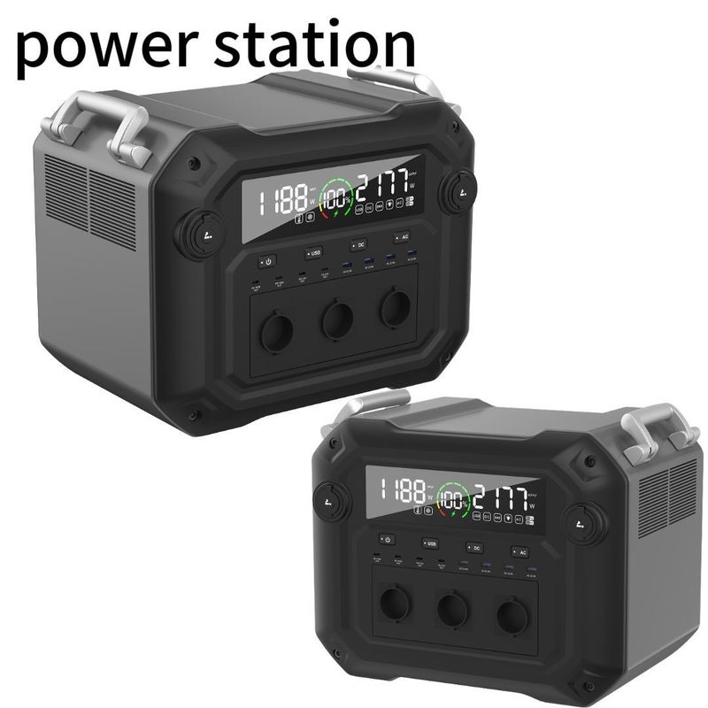 Immagazzinamento di energia Stazione elettrica portatile con 1200W di ingresso CA e 3600W/3430.4wh di capacità