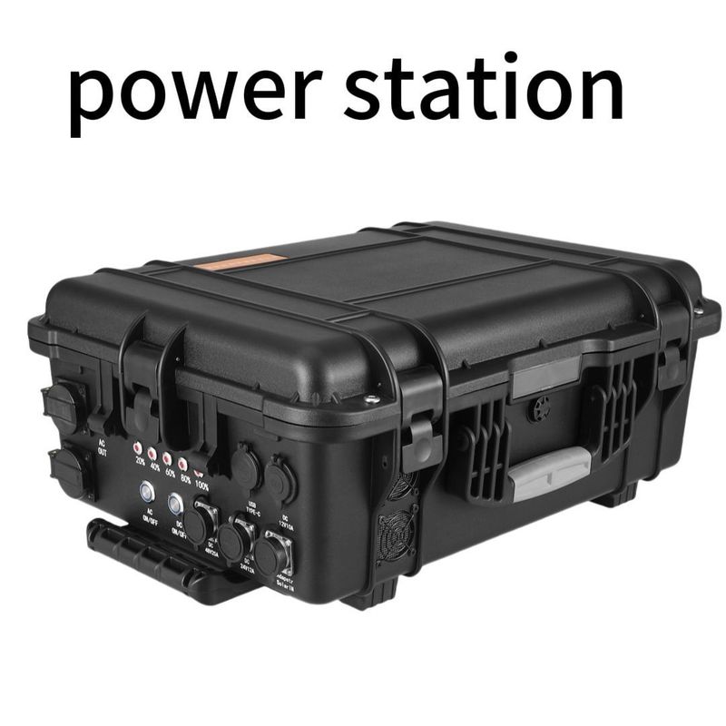 4000W 3840Wh Stazione elettrica mobile portatile con indicatore della batteria e luce LED a prova di esplosione