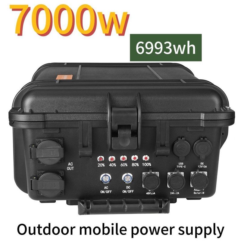 7000W/6993whlifepo4 Stazione di energia eolica solare ricaricabile portatile per esterni