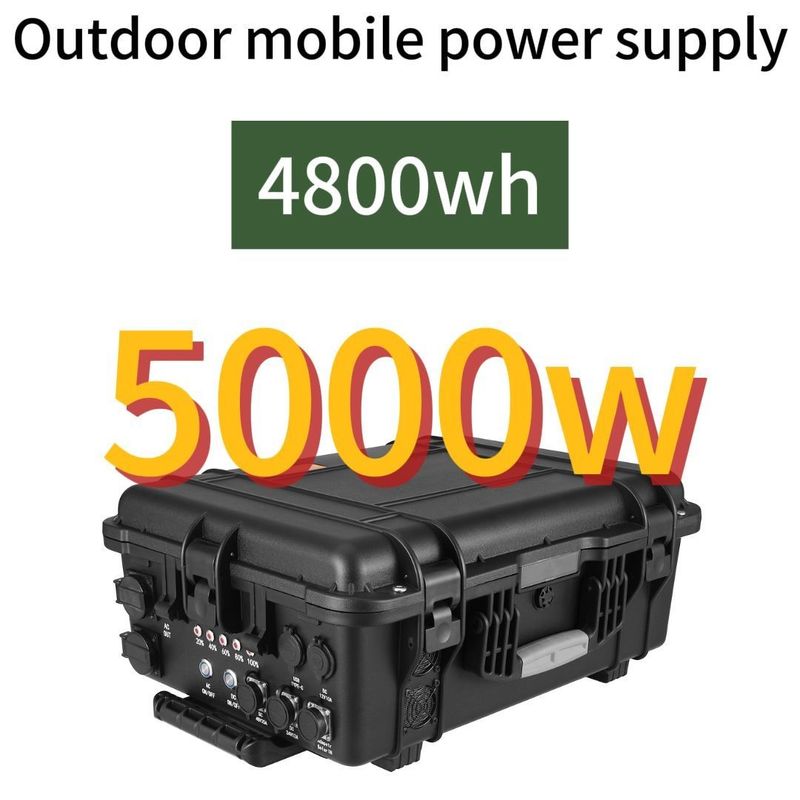 5000W/4800whlifepo4 Centrale solare e eolica ricaricabile all'aperto