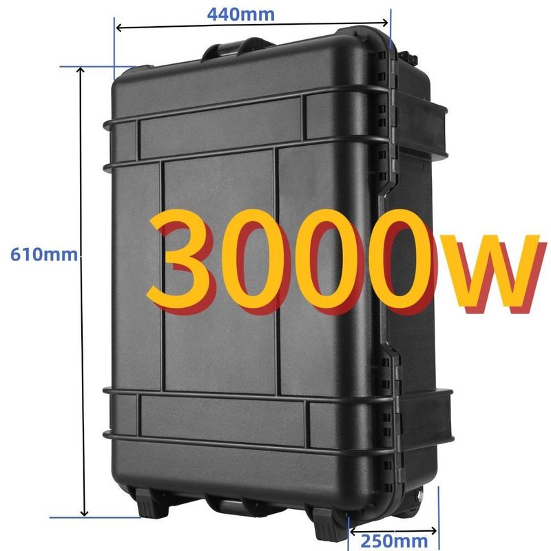Generatore solare di energia mobile per esterni da 3000 W con centrale elettrica portatile di emergenza
