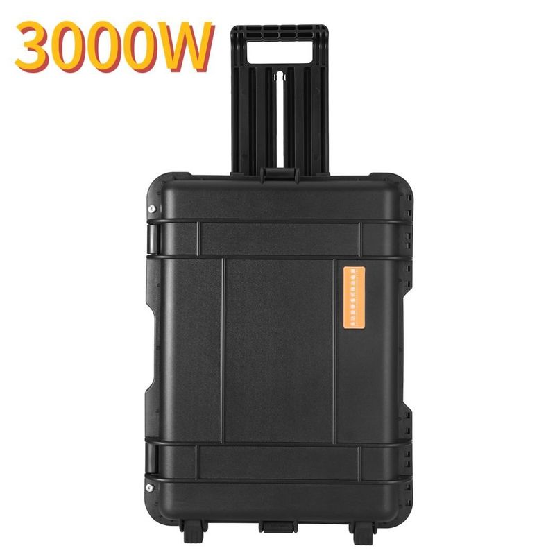 3000W Black Drawbar Box Portatile Centrale Eolica Solare 2kw LiFePO4 Batteria al litio