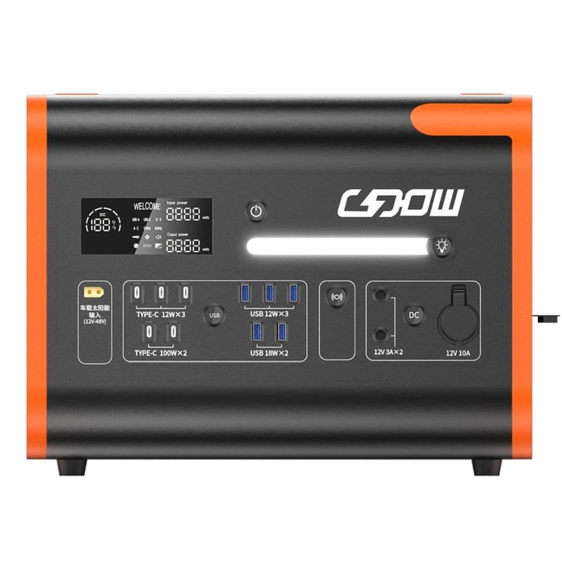 40ah/2200W/2048wh Arancione caldo Centrale elettrica portabile per la conservazione dell'energia per uso domestico all'aperto
