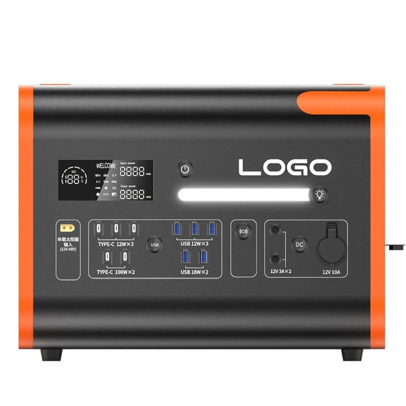 40ah Orange OEM ODM 2200W Generatore solare per la casa per campeggio all'aperto Stazione elettrica portatile