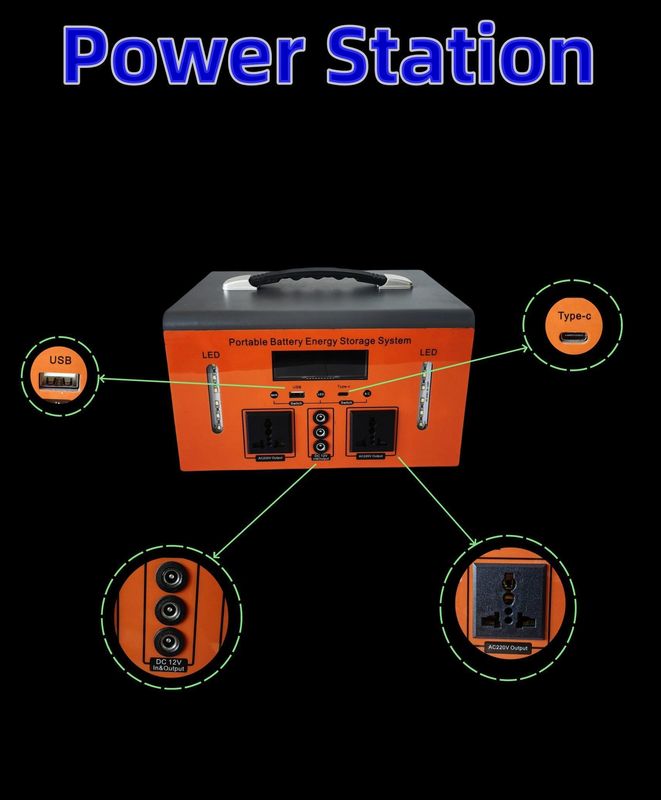 Vendere direttamente 500W Outdoor Camping Portatile Power Station Input Voltage DC Adapter