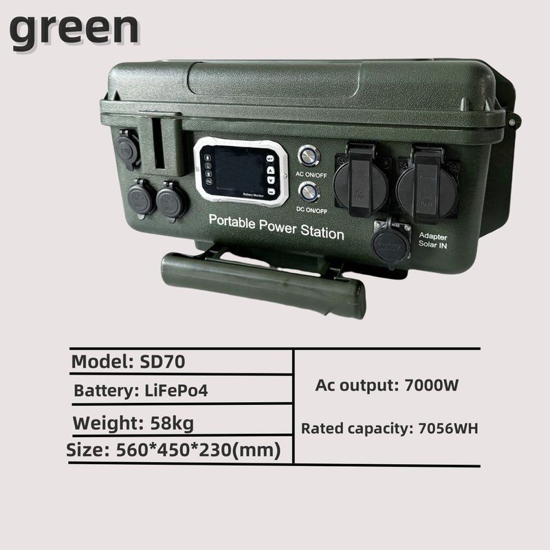 Batteria al litio 6kw/7kw/5kw Centrale elettrica portatile per la produzione di ossigeno e l'illuminazione