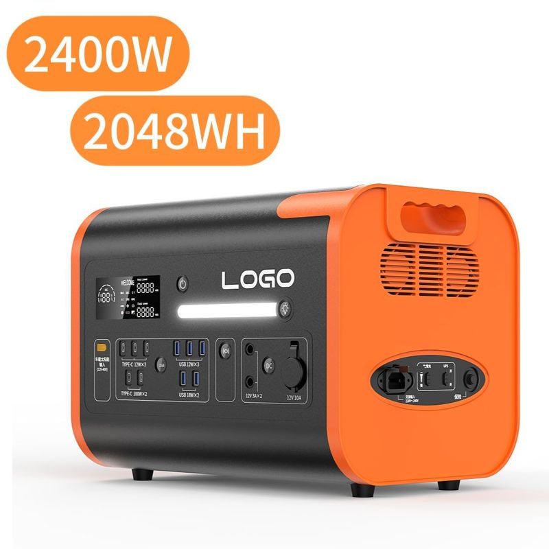 Generatore solare portatile 2400W/2048wh/LiFePO4 per la funzione di protezione contro i sovraccarichi all'aperto