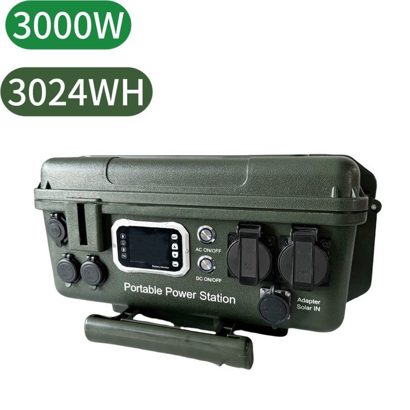 Campeggio all'aperto Centrale elettrica portatile di grande capacità con USB-C 45W e 3000W/3024wh
