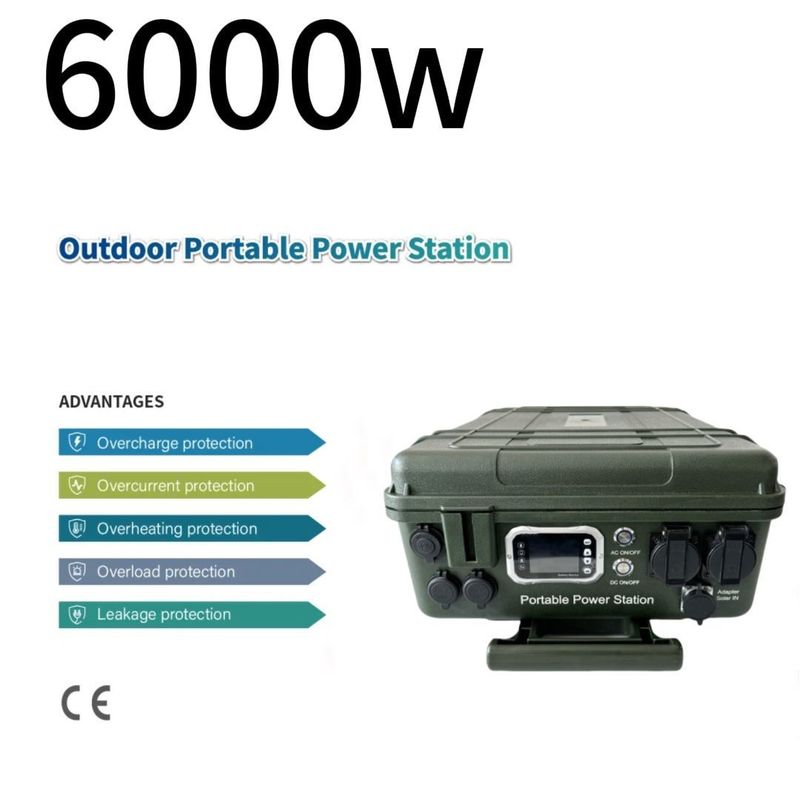 Generatore 6000W/110V/230V con pannello solare che carica la fonte di alimentazione di emergenza
