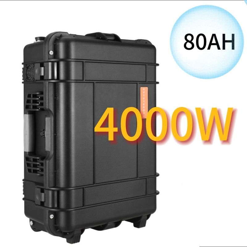 4000W/110V/230V Stazione di alimentazione portatile per il LiFePO4 Indicatore di accumulo di energia e batteria